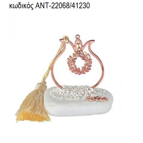 ΣΤΕΦΑΝΙ ΡΟΖ ΧΡΥΣΟ ΣΕ ΡΟΔΙ ΡΟΖ ΧΡΥΣΟ ΠΑΝΩ ΣΕ ΒΟΤΣΑΛΟ ΑΝΤ-22068/41230 