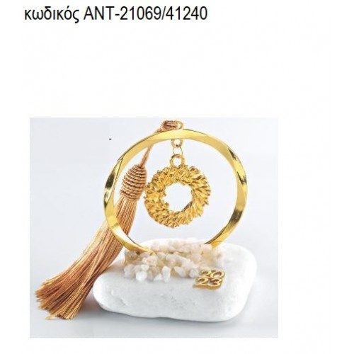 ΣΤΕΦΑΝΙ ΕΠΙΧΡΥΣΟ ΣΕ ΚΥΚΛΟ ΕΠΙΧΡΥΣΟ ΠΑΝΩ ΣΕ ΒΟΤΣΑΛΟ ΑΝΤ-21069/41240 