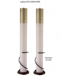 ΛΑΜΠΑΔΑ ΓΑΜΟΥ ΚΟΥΦΙΟ ΚΕΡΙ ΜΕ ΓΚΛΙΤΕΡ ΧΡΥΣΟ NOV-ΚΟΥΦΙΟ ΚΕΡΙ ΜΕ ΓΚΛΙΤΕΡ ΧΡΥΣΟ 5390/415900
