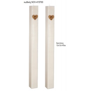 ΛΑΜΠΑΔΑ ΓΑΜΟΥ ΛΕΥΚΟ ΜΑΣΙΦ ΚΕΡΙ ΜΕ ΞΥΛΙΝΗ ΚΑΡΔΙΑ NOV-ΜΑΣΙΦ ΚΕΡΙ/415700