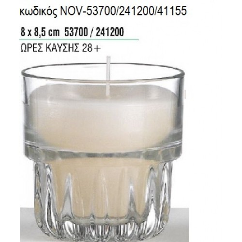 ΚΕΡΙ ΣΕ ΓΥΑΛΙΝΟ ΠΟΤΗΡΙ 8x8,5ΕΚ NOV-53700/241200/41155 ΚΕΡΙ ΣΕ ΓΥΑΛΙΝΟ ΠΟΤΗΡΙ 8x8,5ΕΚ NOV-53700/241200/41155