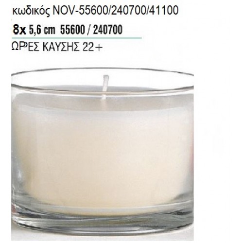 ΚΕΡΙ ΣΕ ΓΥΑΛΙΝΟ ΠΟΤΗΡΙ ΣΤΡΟΓΓΥΛΟ 8x5,6ΕΚ NOV-55600/240700/41100 ΚΕΡΙ ΣΕ ΓΥΑΛΙΝΟ ΠΟΤΗΡΙ ΣΤΡΟΓΓΥΛΟ 8x5,6ΕΚ NOV-55600/240700/41100