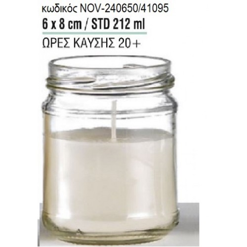 ΚΕΡΙ ΣΕ ΓΥΑΛΙΝΟ ΒΑΖΟ 6x8ΕΚ NOV-240650/41095
