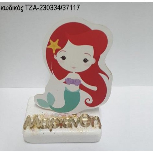 ΓΟΡΓΟΝΑ ΞΥΛΙΝΟ ΚΟΠΤΙΚΟ ΚΑΙ ΟΝΟΜΑ PLEXIGLASS ΠΑΝΩ ΣΕ ΜΑΡΜΑΡΟ ΤΖΑ-230334/37117